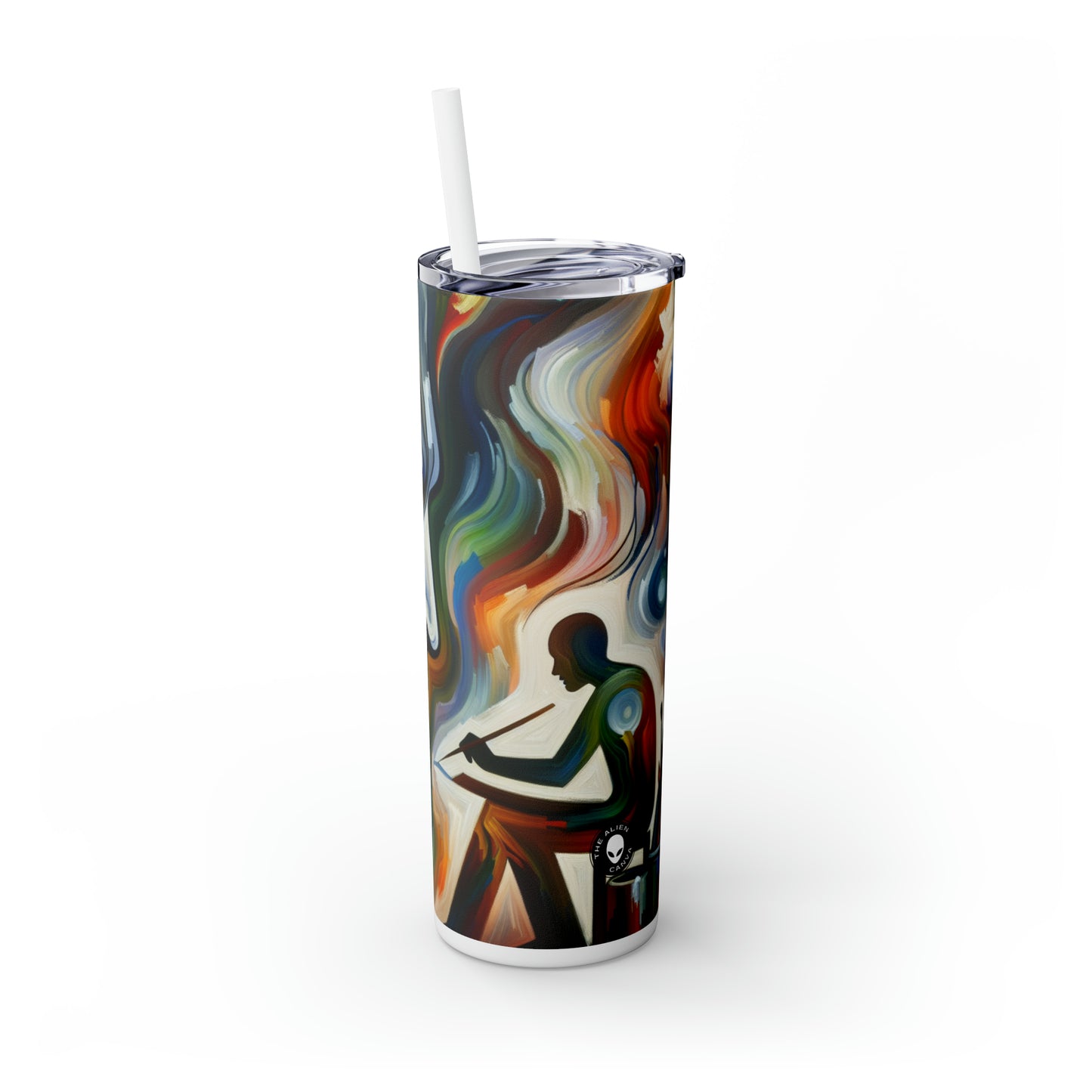 « Stirrings of the Soul » - The Alien Maars® Skinny Tumbler avec paille 20oz Expressionnisme