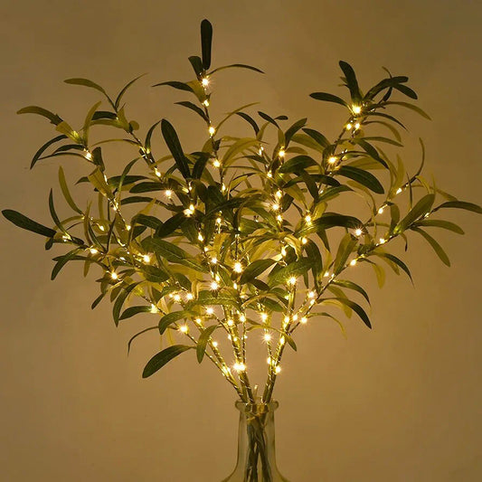 Simulation Copper Wire Lamp Olive Tree Christmas Party