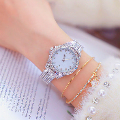 Reloj de diamantes completo con temperamento de moda para mujer