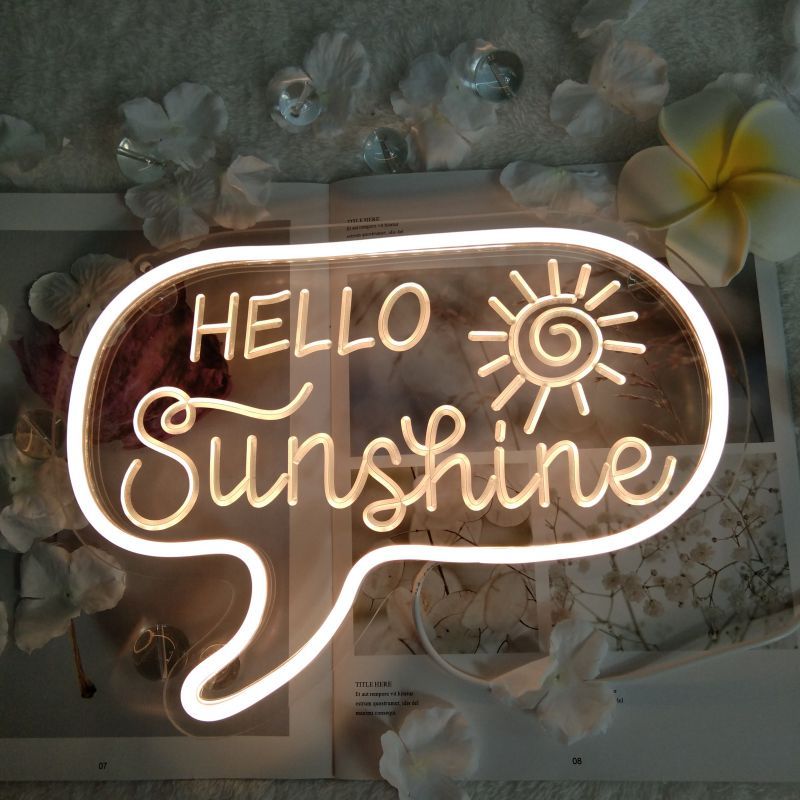 Creative Gifts Home Decoration Christmas Sun Clouds English Neon Lights