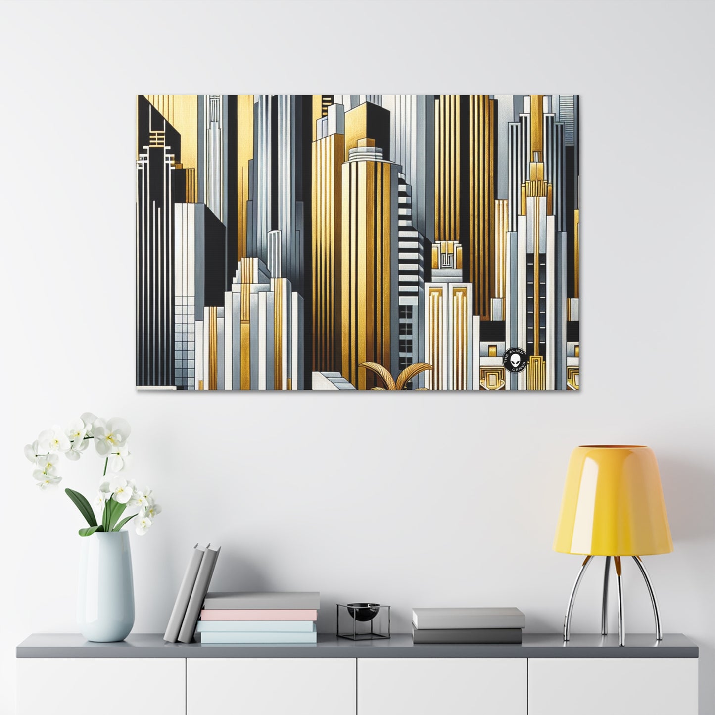 "Artistic Deco Dreamscape" - L'Alien Canva Art Déco