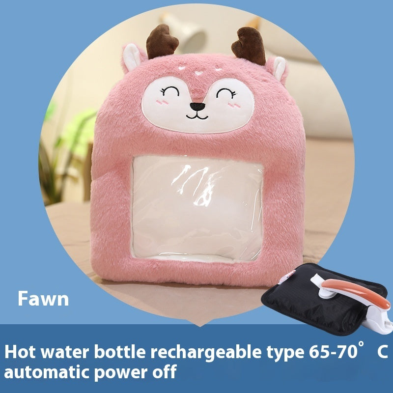 Plug-in High-top Rabbit Fur Hot Water Bag Foot Warmer