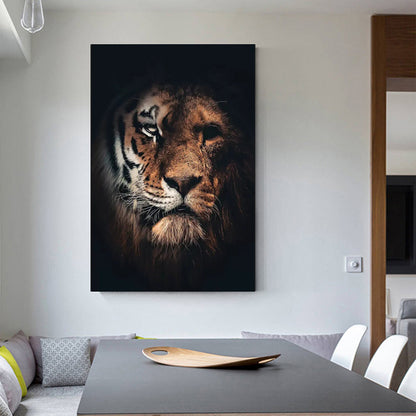 Affiche de peinture sur toile d'animal de tigre sauvage africain