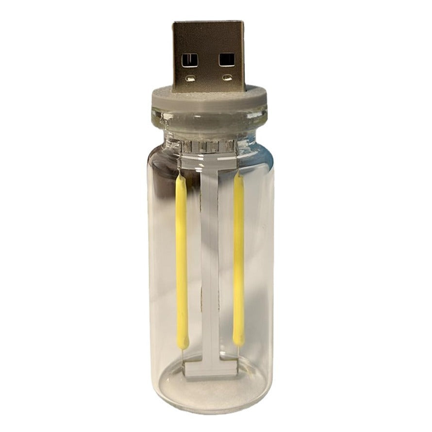 1 ampoule LED USB 0,3 W 5 V rétro Edison à intensité variable, source d'éclairage USB, interface d'alimentation mobile, veilleuse, banque d'alimentation, ordinateur portable