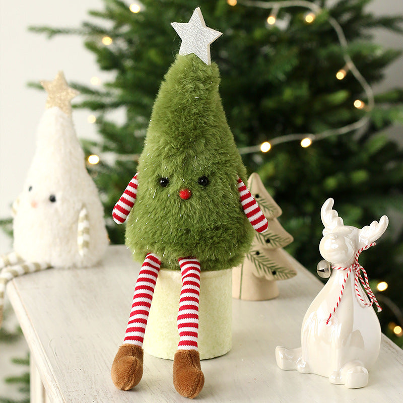 Décorations de Noël Ornements de poupées en peluche mignonnes