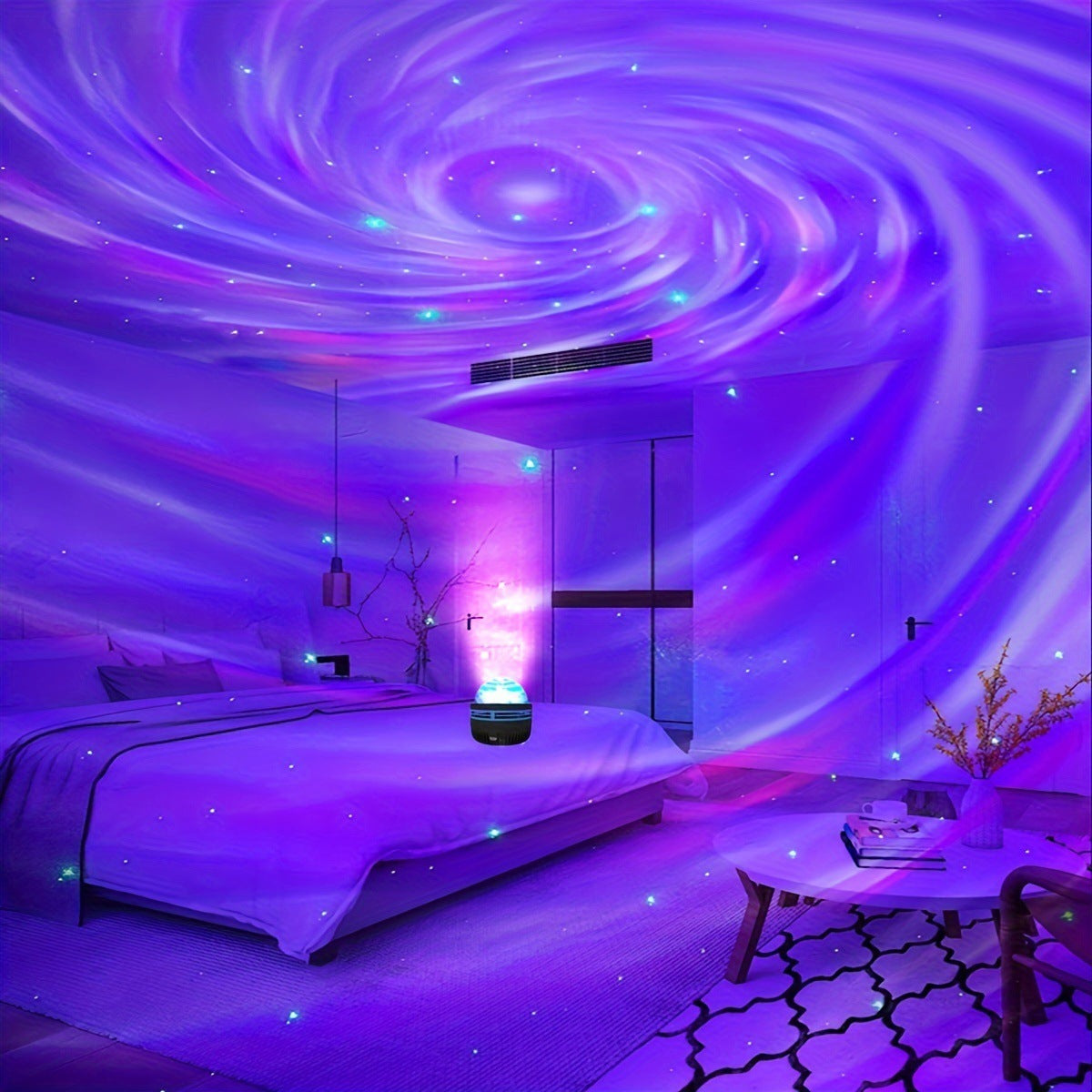 Water Ripple Bedside Northern Lights Spiral Ambience Light Starry Sky