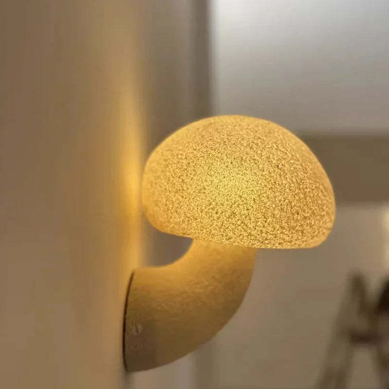 Cream Mushroom Wall Lamp Outdoor Bedroom Aisle Light