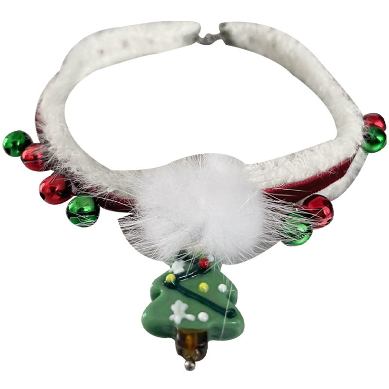 Collier boule de fourrure cloche de sapin de Noël pour femme intérêt spécial luxe léger