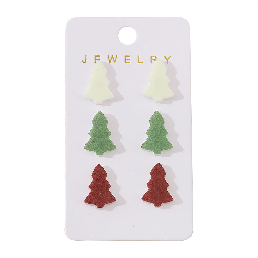 Boucles d'oreilles en acrylique pour sapin de Noël