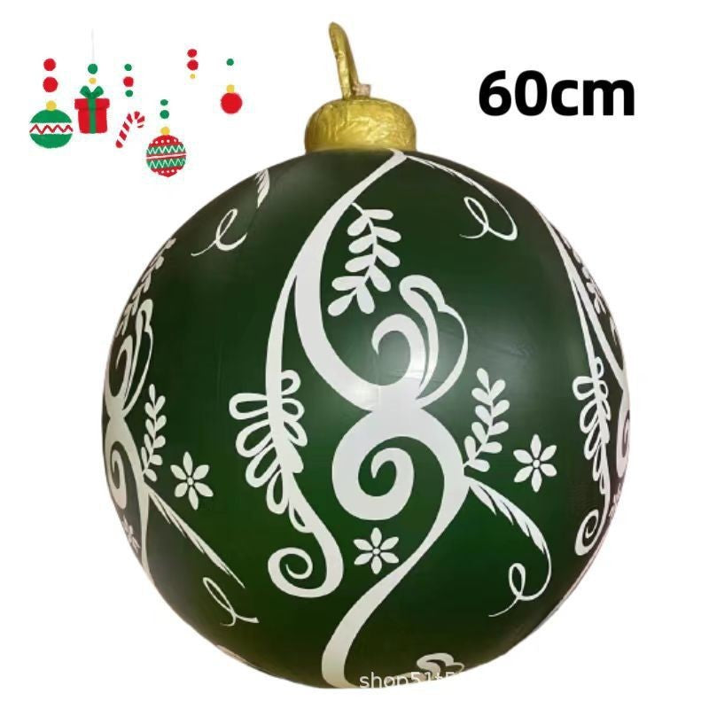 PVC Inflatable 60cm Christmas Ball Ornament Ball Venue Layout Party Atmosphere Ball Courtyard Layout