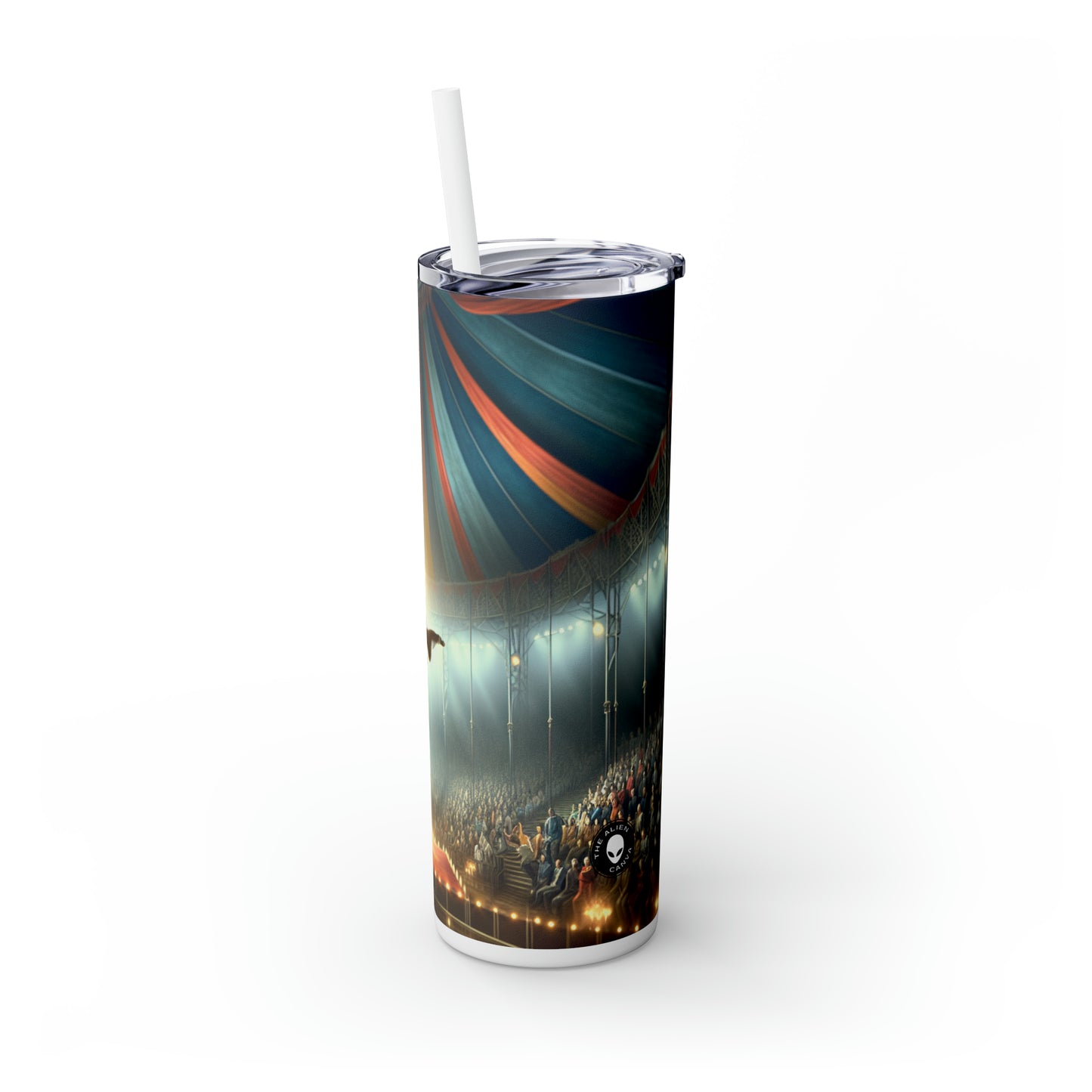 "The Aerial Acrobat" - The Alien Maars® Skinny Tumbler with Straw 20oz Photorealism