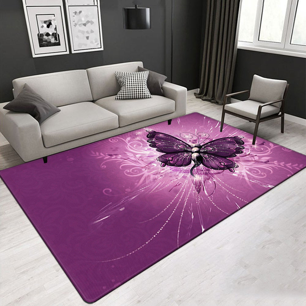 Tapis de sol de salon imprimé fleur-oiseau 3D