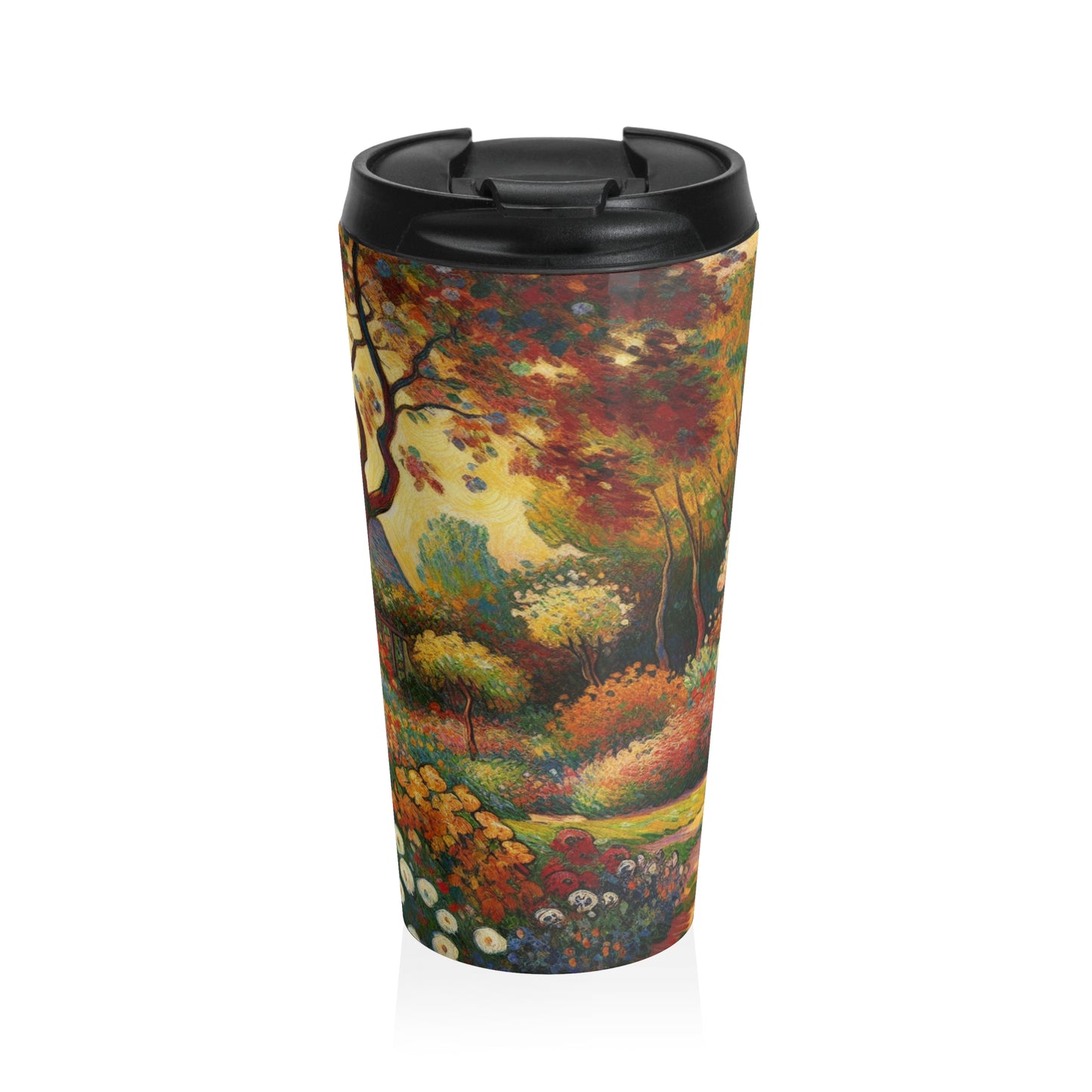 "Fauvist Garden Oasis" - The Alien Tasse de voyage en acier inoxydable style fauvisme