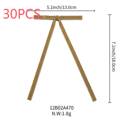 Lot de 12 bandes de velours avec nœud et décoration pour sapin de Noël