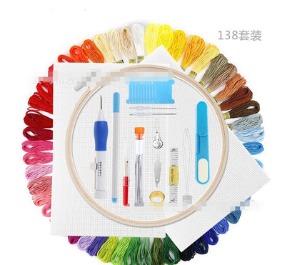 Kit de broderie DIY + 50 fils