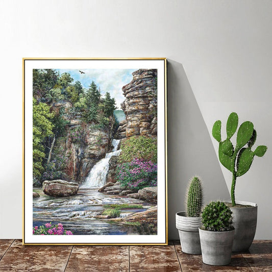 Waterfall Theme Diamond Painting Round Or Square