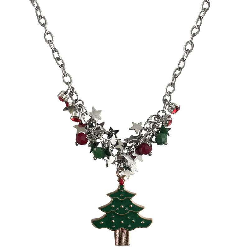 Collier pendentif arbre de Noël XINGX pour femme, design spécial