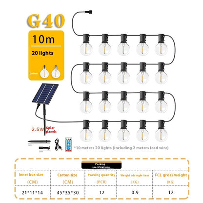 Solar Retro Outdoor Camping Atmosphere Halloween Decorative String Lights