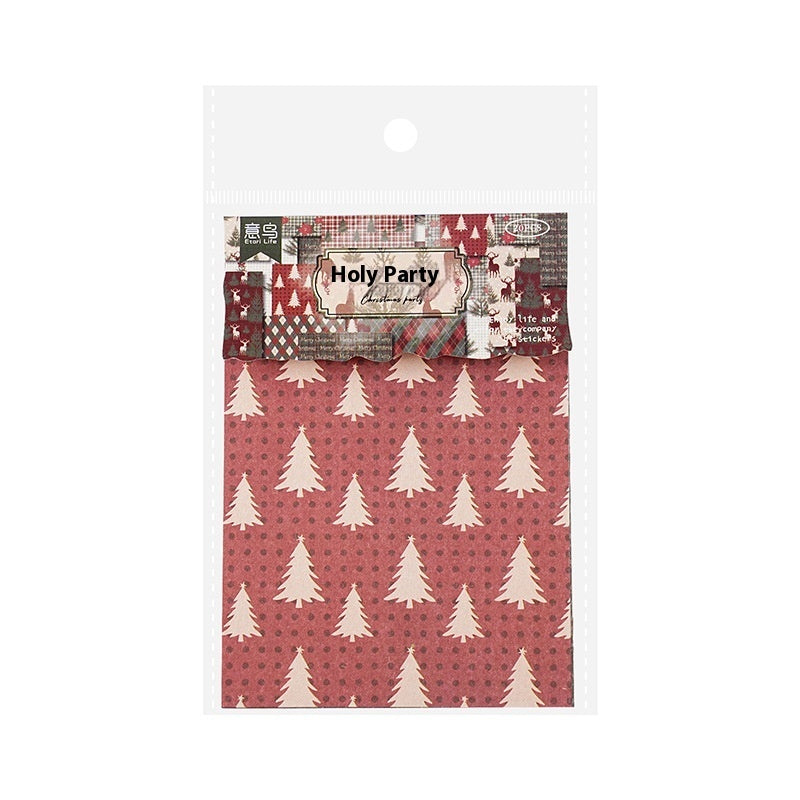 Holiday Elements Retro Decorative Paper Hand Account Base Paper