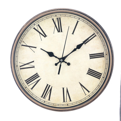 Roman Digital Wall Clock Art Retro Brushed Gold Timepiece