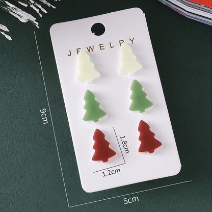 Boucles d'oreilles en acrylique pour sapin de Noël