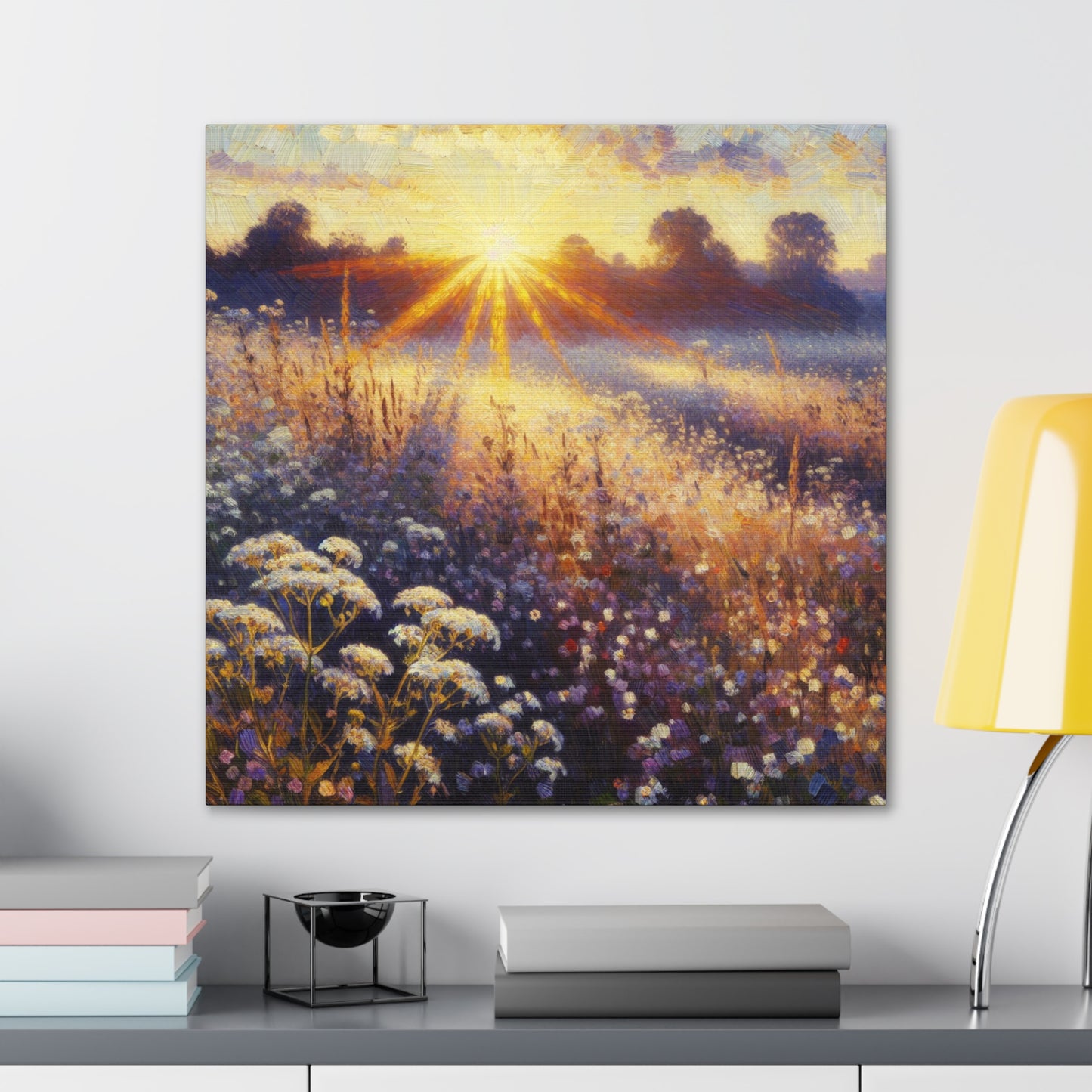 "Wildflower Sunrise" - The Alien Canva Impressionism Style