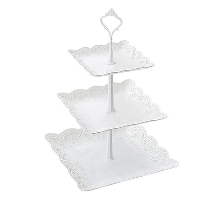 Soporte para pasteles de 3 niveles, té de la tarde, platos para fiesta de boda, vajilla, bandeja en relieve, Reino Unido