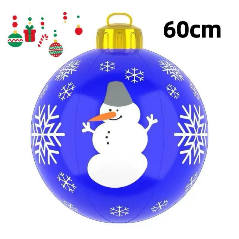 PVC Inflatable 60cm Christmas Ball Ornament Ball Venue Layout Party Atmosphere Ball Courtyard Layout