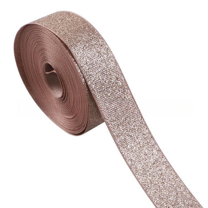 22mm Poudre De Poudre Couleur Unie Bricolage Bande Côtelée Ceinture En Polyester Accessoires De Vêtements