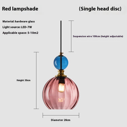 Danish Designer Glass Small Droplight Restaurant