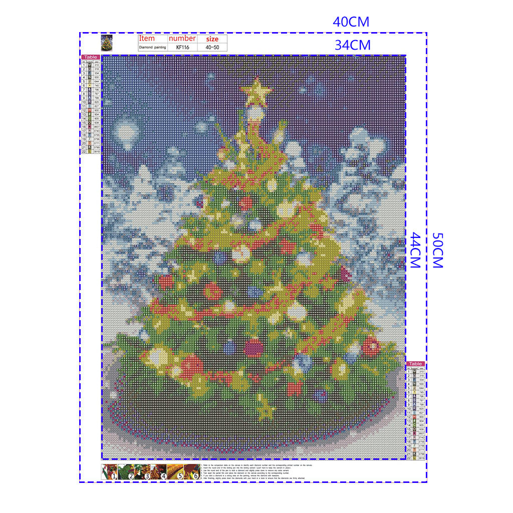 Pintura decorativa del diamante del árbol de navidad