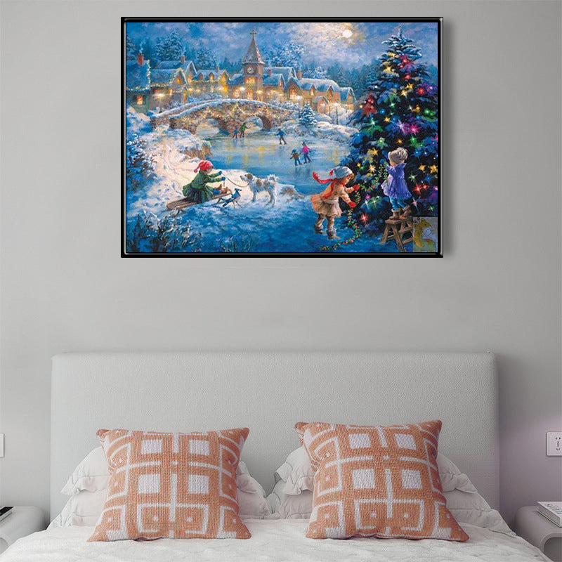 5D Diamond Painting  Kerst In De Stad