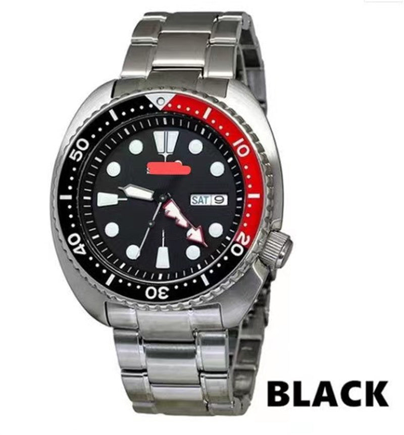 Men's Fashion Two-color Rotating Steel Band Quartz Watch