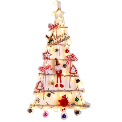 Wooden Christmas Tree Decorative Pendant Creative Diy