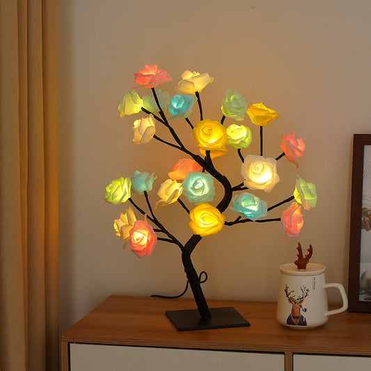 LED Rose Tree Cherry Blossom Christmas Lights Rose Night Lamp