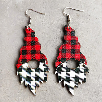 Fashion Colorful Christmas Tree Patch Earrings