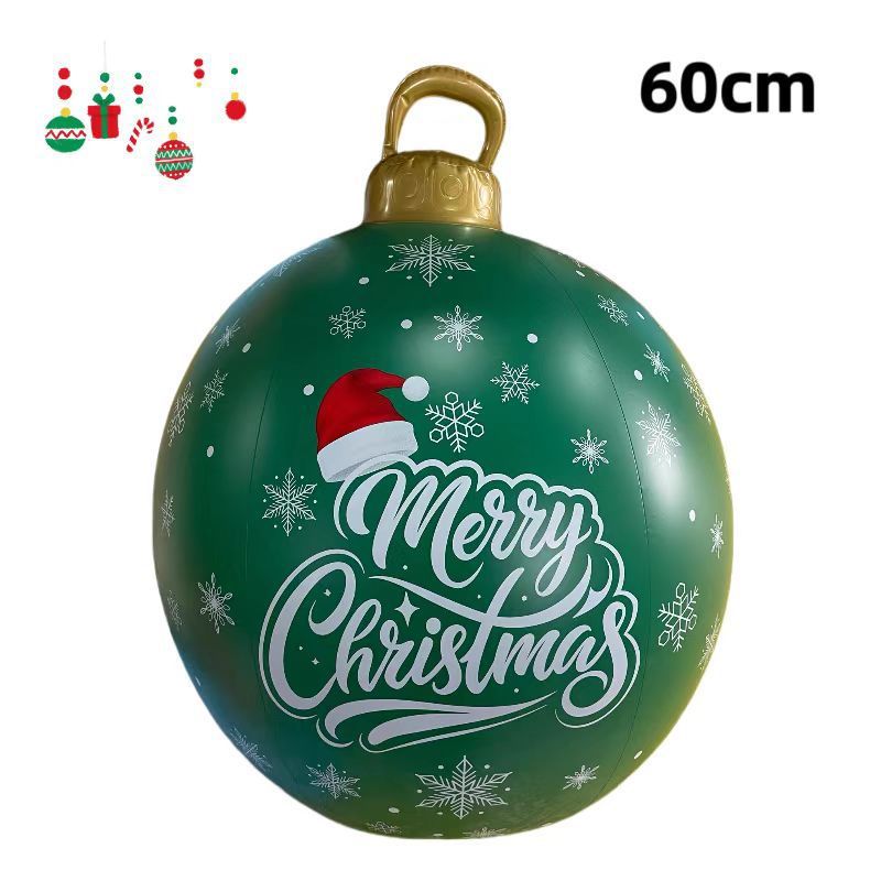 PVC Inflatable 60cm Christmas Ball Ornament Ball Venue Layout Party Atmosphere Ball Courtyard Layout