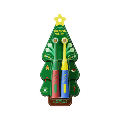 Brosse à dents pour enfants 2 pièces Arbre de Noël de dessin animé