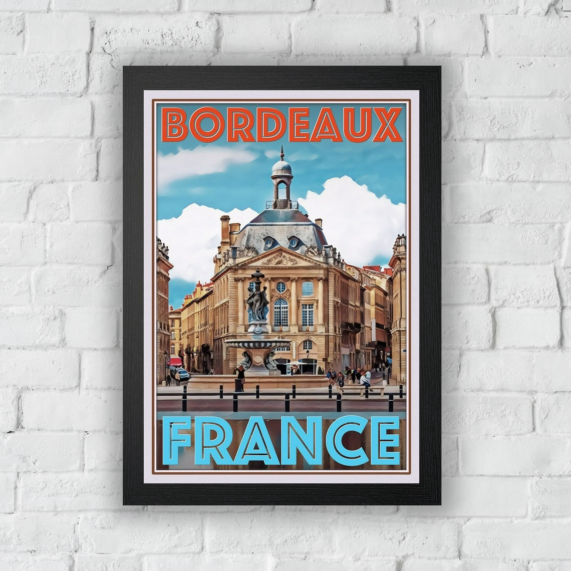 Affiche de voyage de style rétro ou peinture sur toile