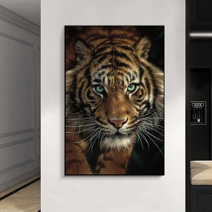 Affiche de peinture sur toile d'animal de tigre sauvage africain