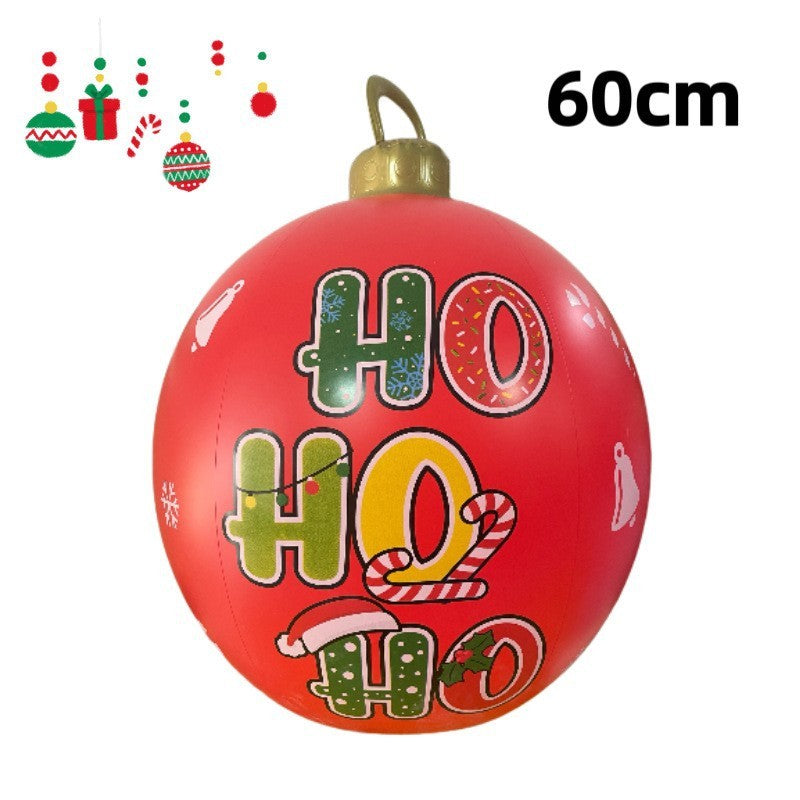 PVC Inflatable 60cm Christmas Ball Ornament Ball Venue Layout Party Atmosphere Ball Courtyard Layout