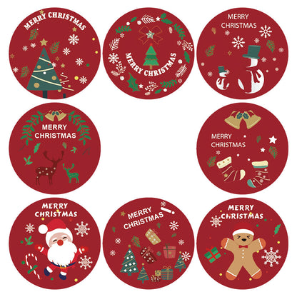 Sticker Roll Cowhide Self-adhesive Label Merry Christmas