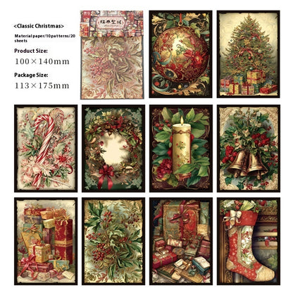 Holiday Elements Retro Decorative Paper Hand Account Base Paper