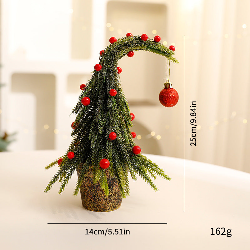 Adornos para árbol de Navidad con cuello torcido, decoración navideña casera