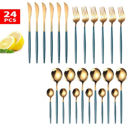 Ensemble de couverts de luxe 24 pièces