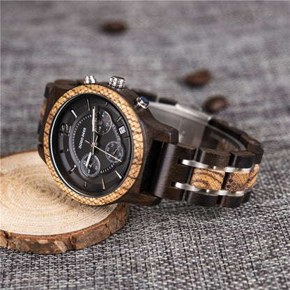 Wooden electronic watch