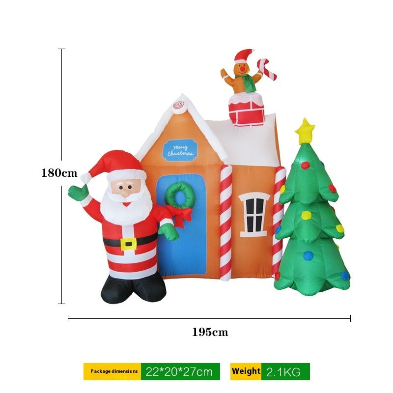 Inflatable Light Santa Claus Christmas Tree Decoration Inflatable Model Layout Props