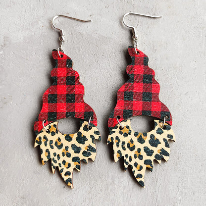 Fashion Colorful Christmas Tree Patch Earrings