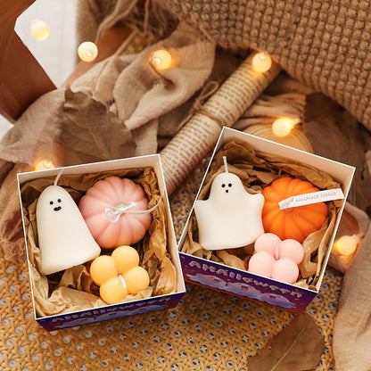 Cartoon Halloween Pumpkin Ghost Aromatherapy Candle Set