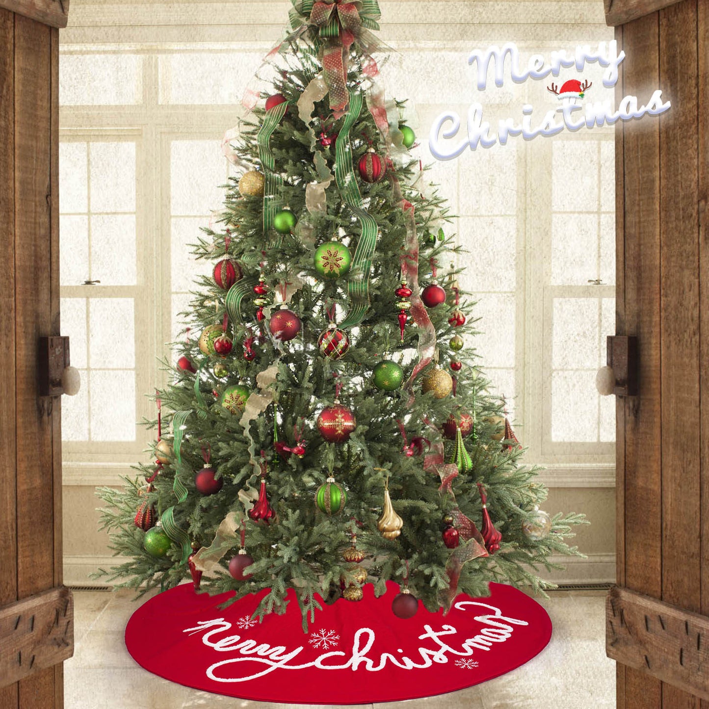 Christmas Letter Christmas-tree Skirt Holiday Atmosphere Decoration Supplies